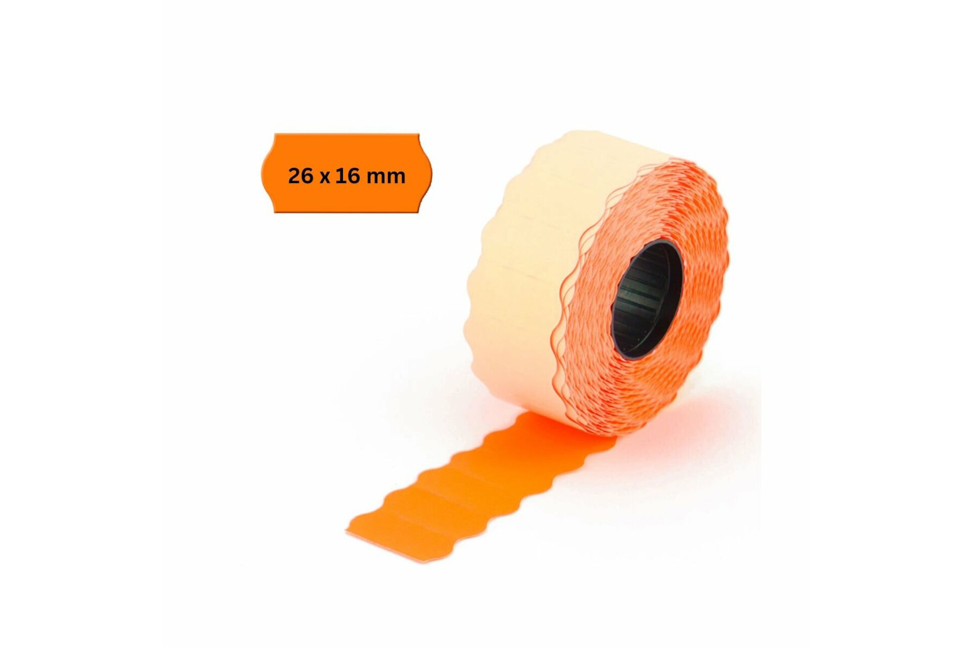 Preisauszeichner Etiketten 26x16mm leuchtorange 2-zeilig