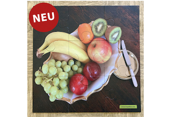 Obstgenuss 9 Teile Puzzle-Freude auf 30 cm x 30 cm mit Impulsen zum Erinnern und Erzählen.