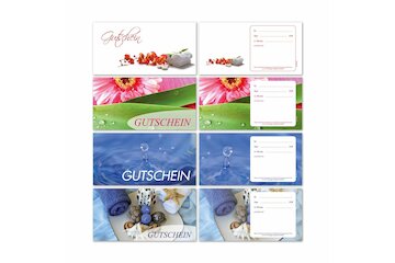 Geschenkgutscheine -Wellness Sortiment- 4-fach sortiert