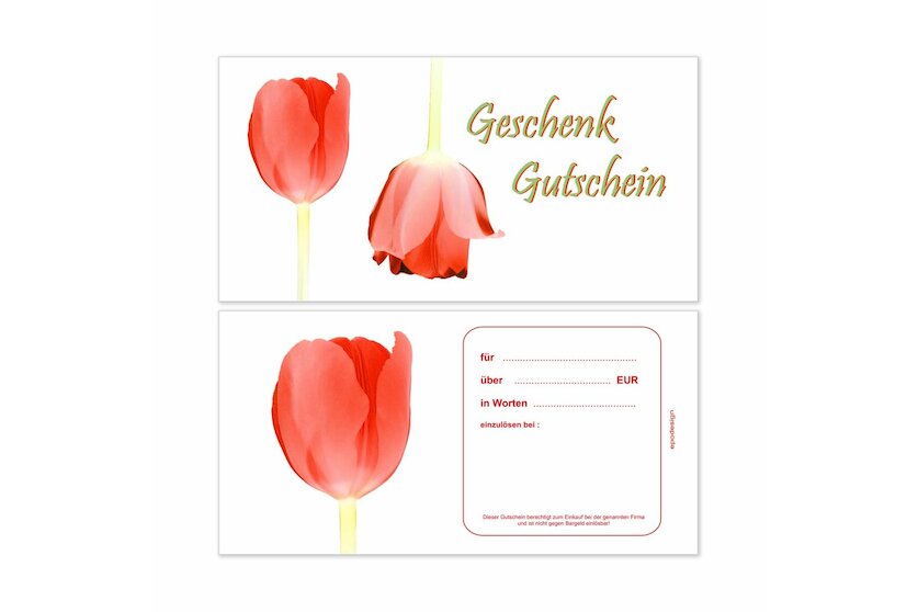 Geschenkgutscheine -Tulpe-