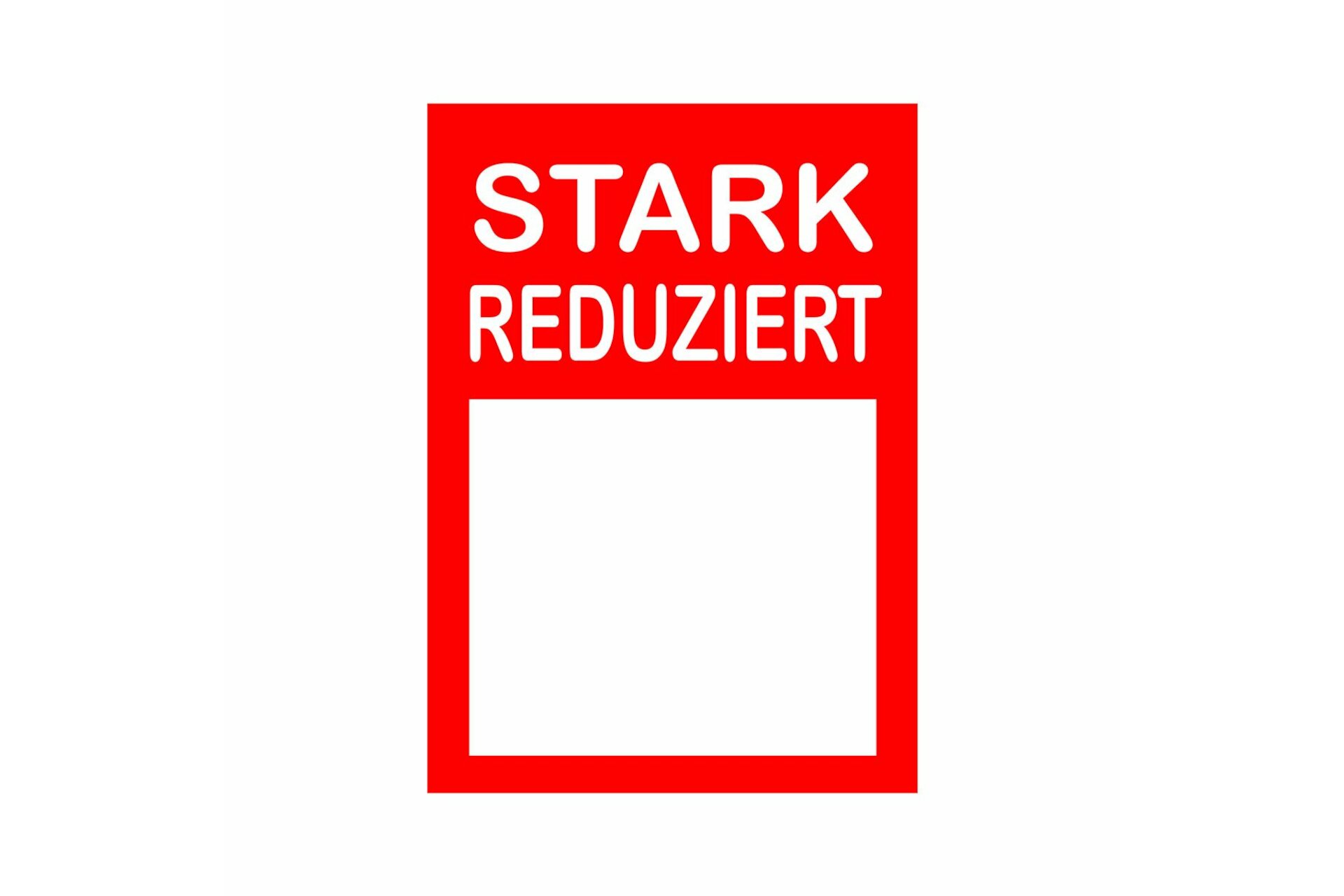 Werbeplakate DIN A4 -STARK REDUZIERT- rot/wei&szlig;, mit Textfeld