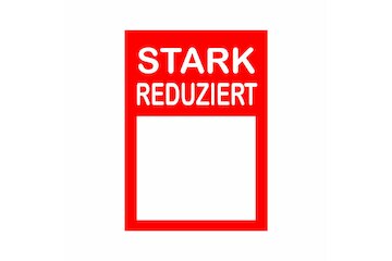 Werbeplakate DIN A4 -STARK REDUZIERT- rot/wei&szlig;, mit Textfeld