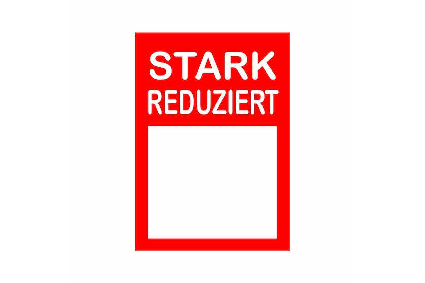 Werbeplakate DIN A4 -STARK REDUZIERT- rot/wei&szlig;, mit Textfeld