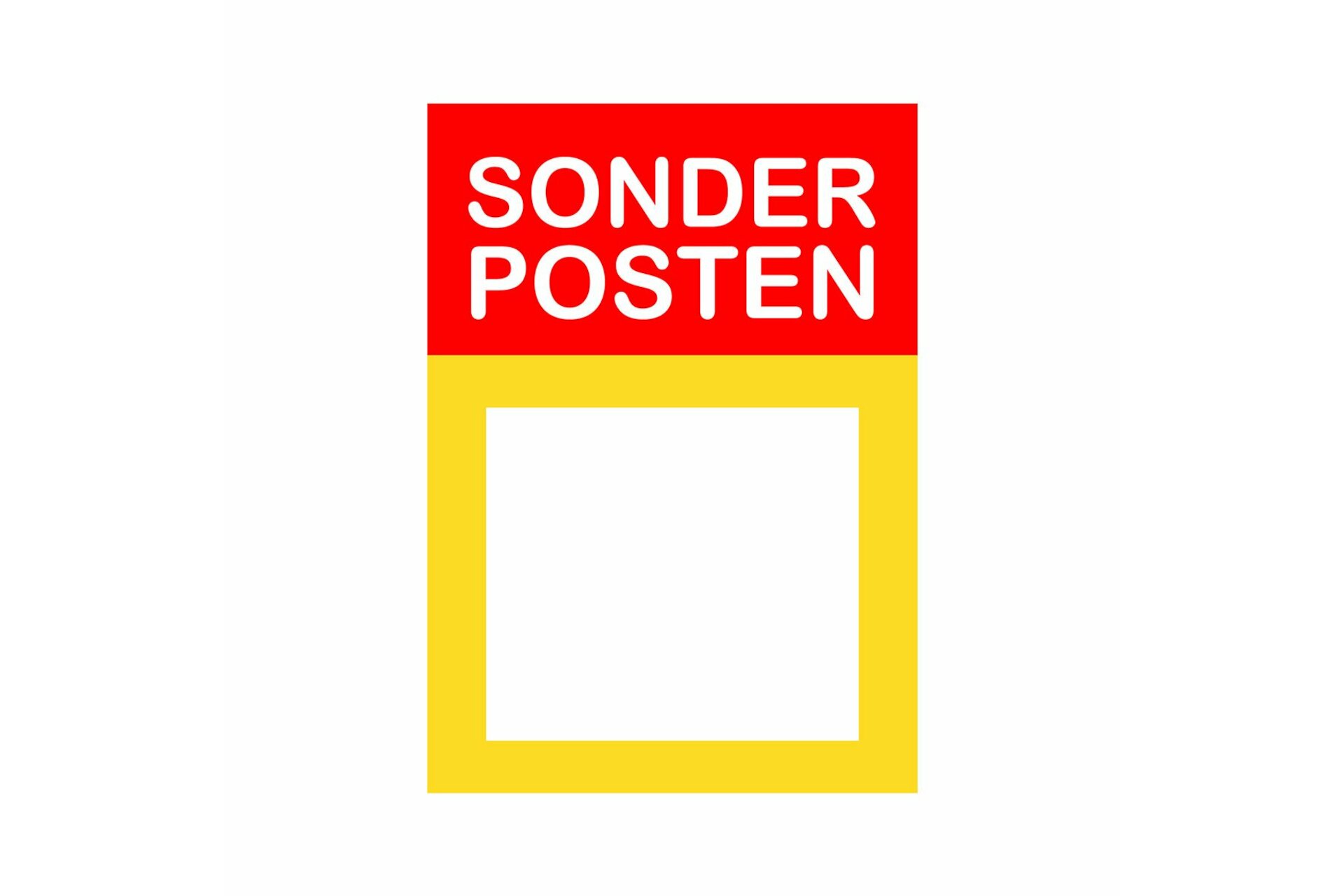 Werbeplakate DIN A4 -SONDER POSTEN- gelb/rot, mit Textfeld