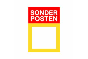 Werbeplakate DIN A4 -SONDER POSTEN- gelb/rot, mit Textfeld