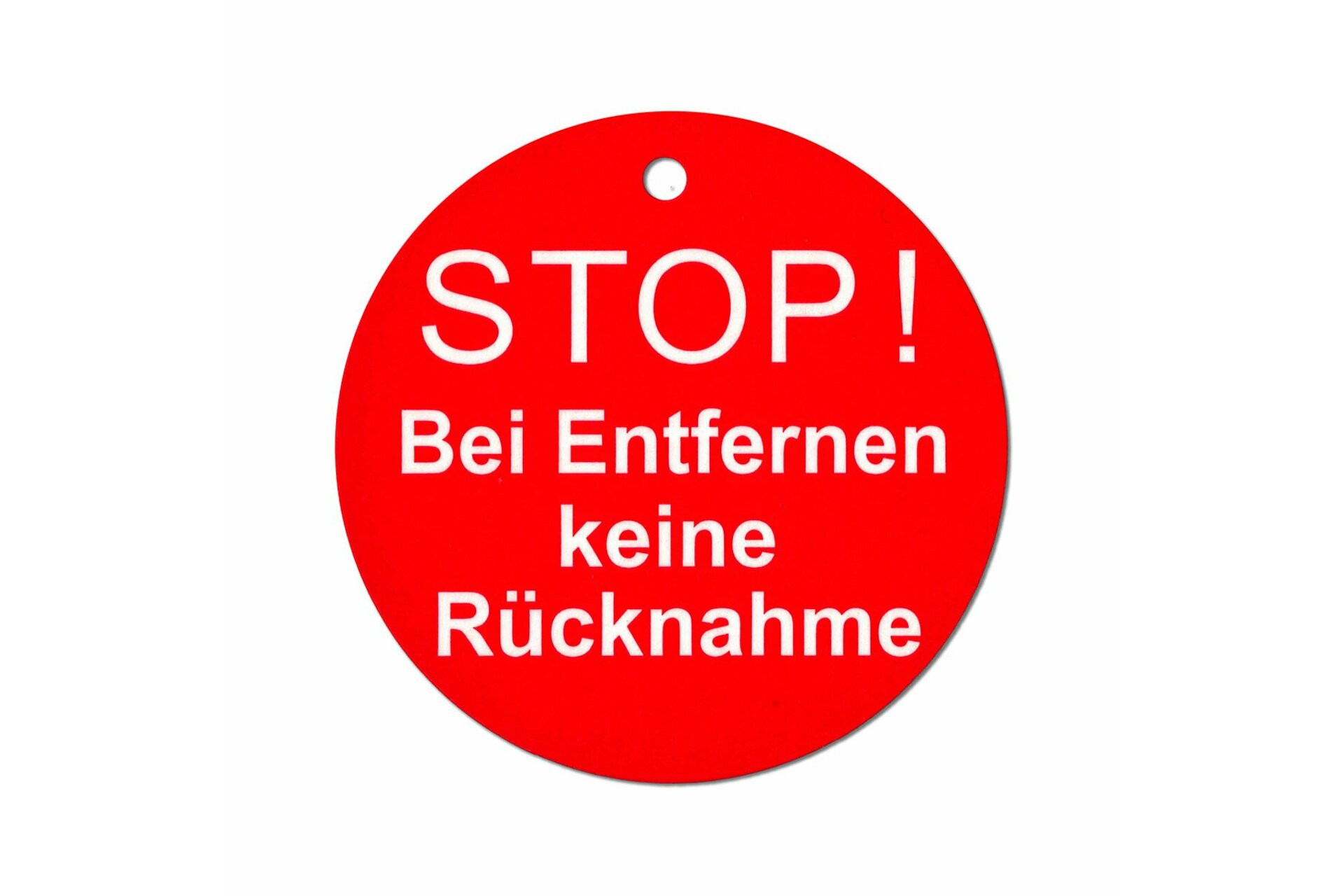 50 mm Kartonetiketten rund -STOP-