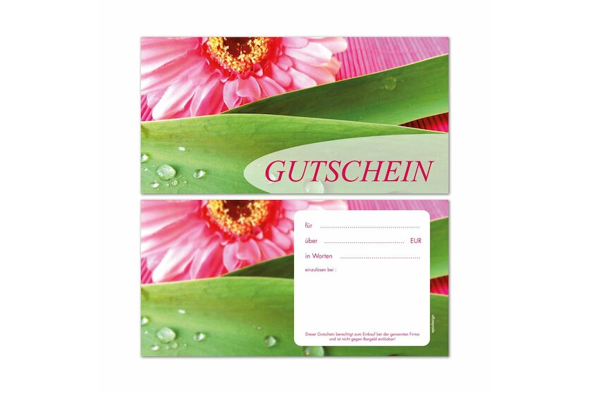 Geschenkgutscheine -Bl&uuml;te-