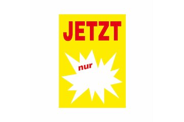 Werbeplakate DIN A4 -JETZT nur- gelb/rot, mit Textfeld