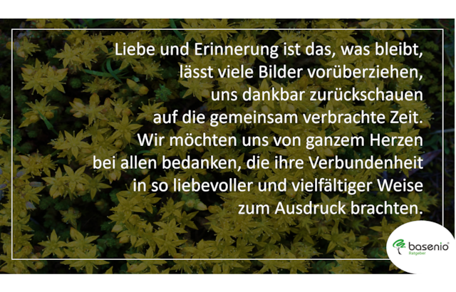 Danksagung Trauer & Beerdigung ️ 30 Persönliche Texte